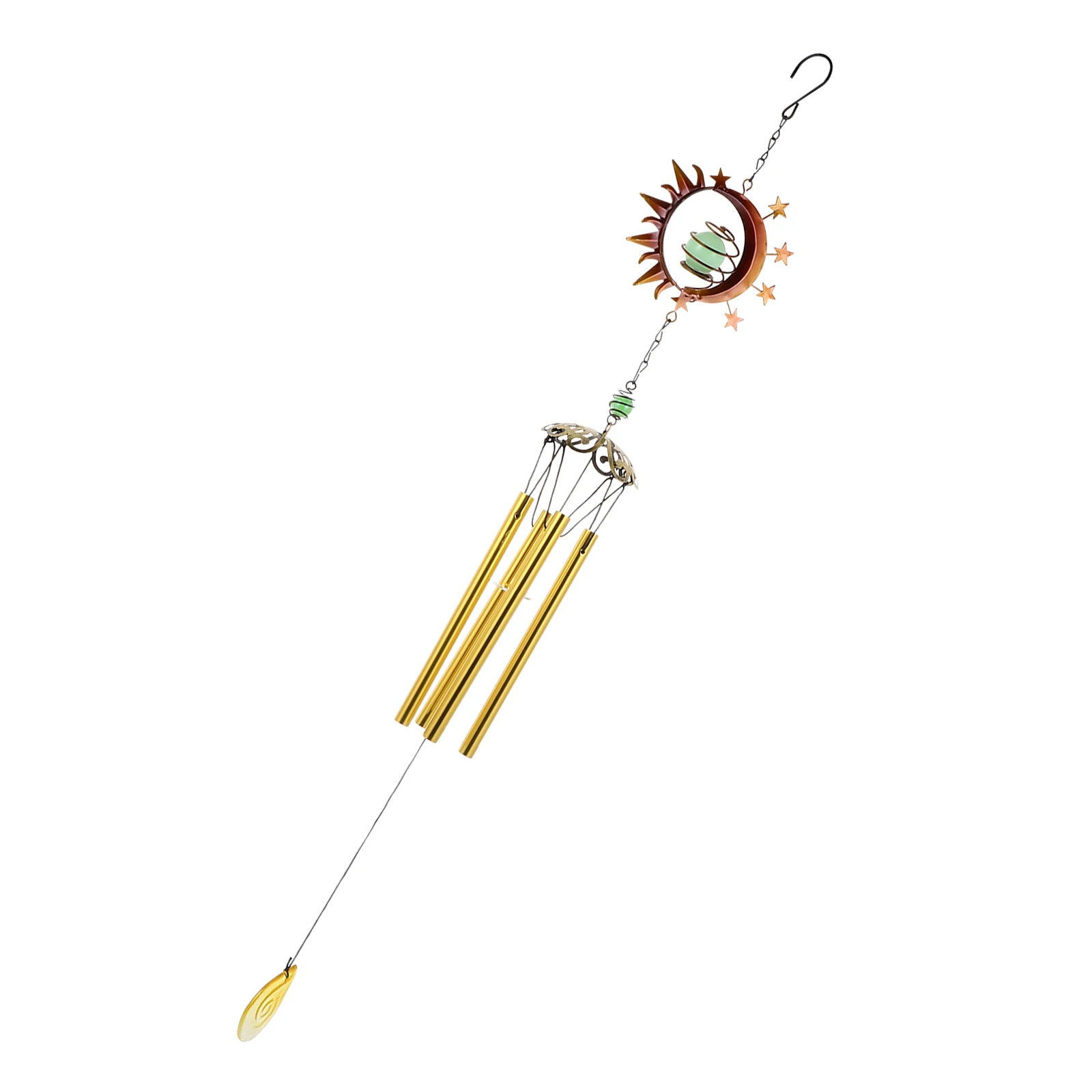 

Wrought Iron Wind Chimes Elegant Metal Hanging Decorations Outdoor Garden Patios Clear Sound Bells Easy Clean Dust Water
