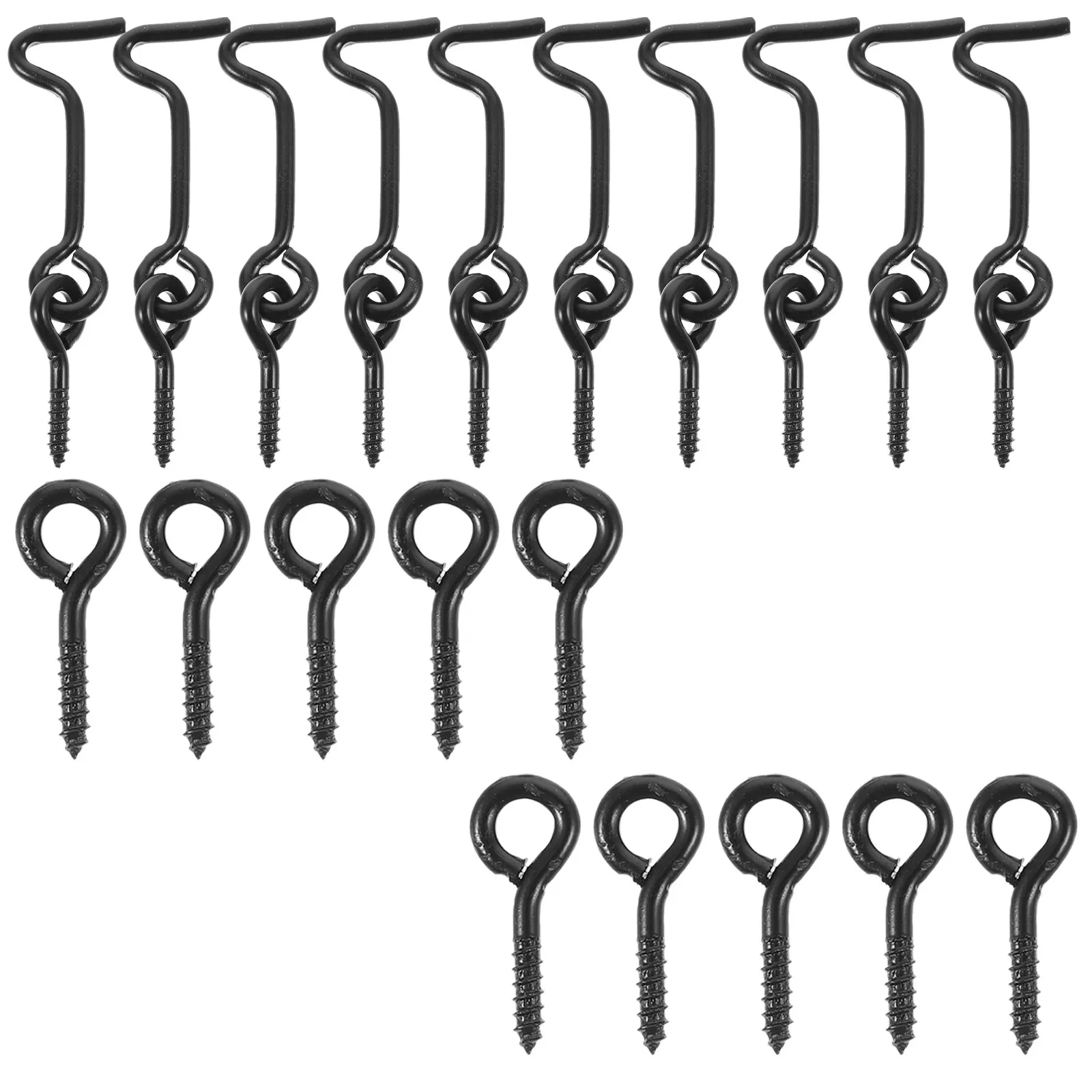 

10 Pairs Door Hooks Gate Latch Window Closet Latches Garden Cabin and Eye
