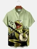 3D Printed Men Hawaiian Streetwear Funny Frog