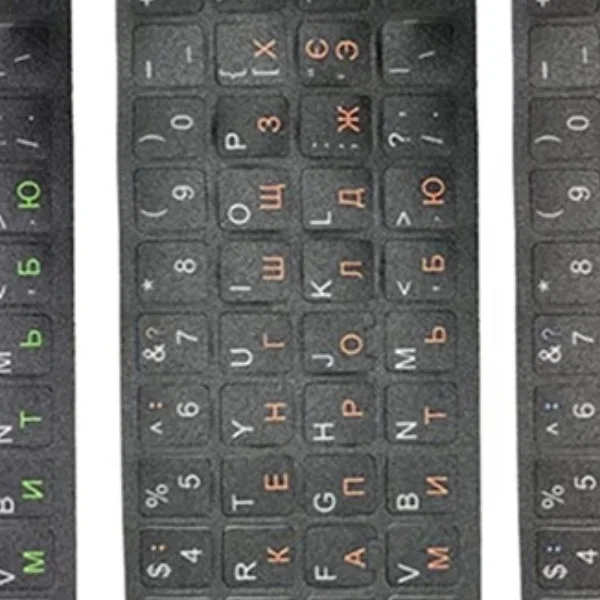 

Ukraine Language Ukrainian Keyboard Sticker Durable Alphabet Black Background For PC Laptop Accessorie Computer Keyboard