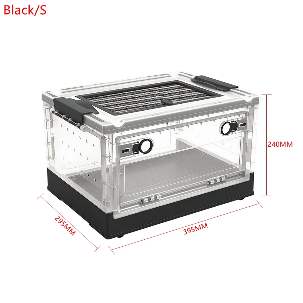 Small Animal Breeding Box Transparent Foldable Amphibian And Reptile Small Animal Incubator Transparent Mini Reptile Habitat Box