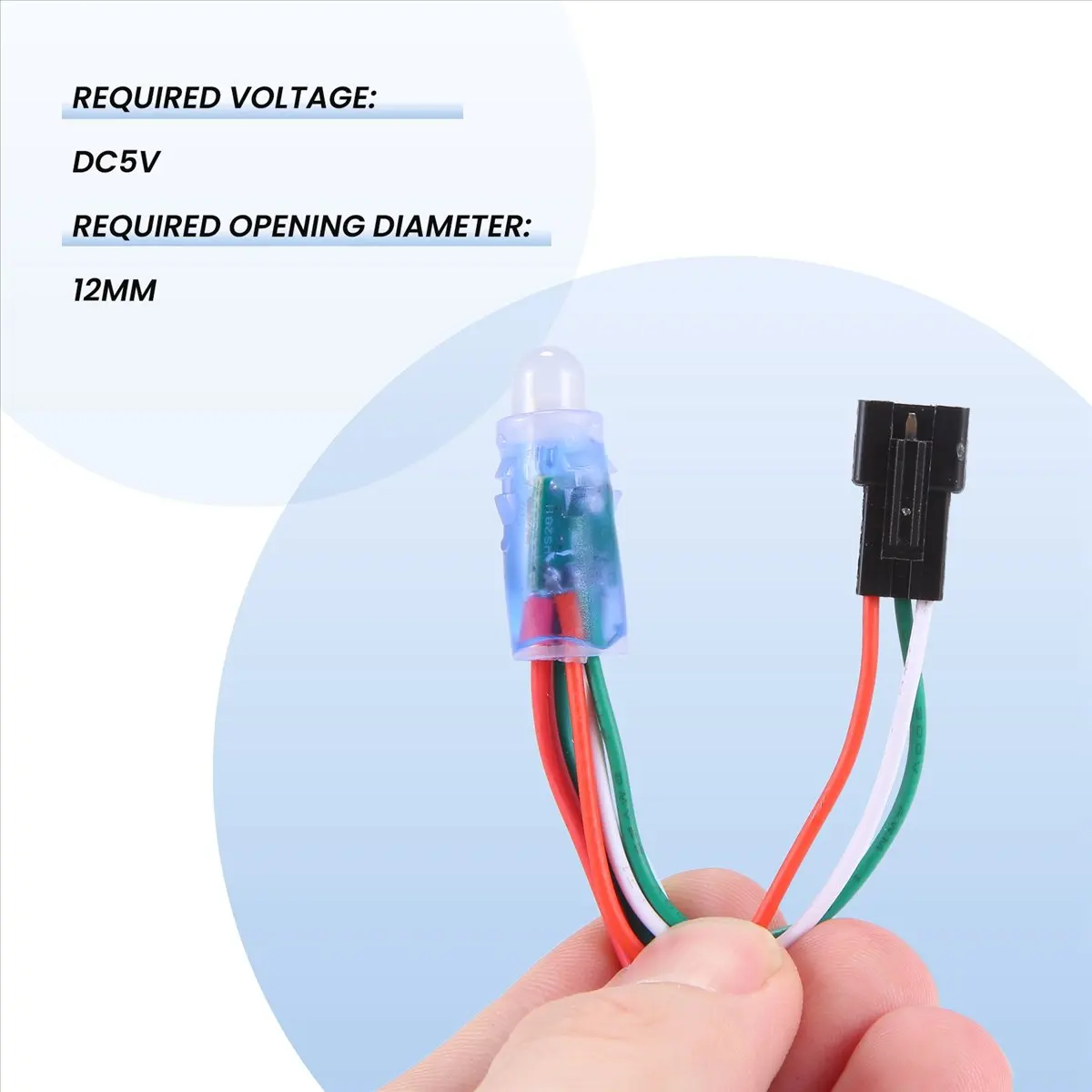 Super Sale 100Pcs/Lot 12mm WS2811 2811 IC RGB LED Pixels Module String Light IP68 5V Holidays/Christmas/ Festival