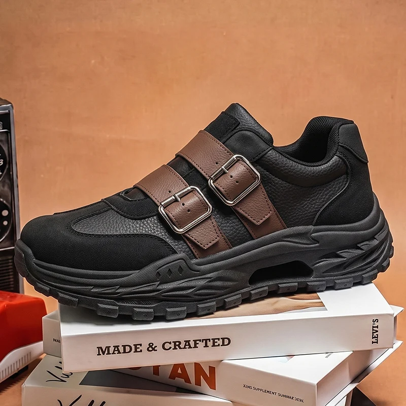 Zapatos de senderismo de gran tamaño para hombre, con cierre de velcro, ideales para escalada, para caminar y para actividades al aire libre. Zapatillas de trekking cómodas y antideslizantes para hombre.