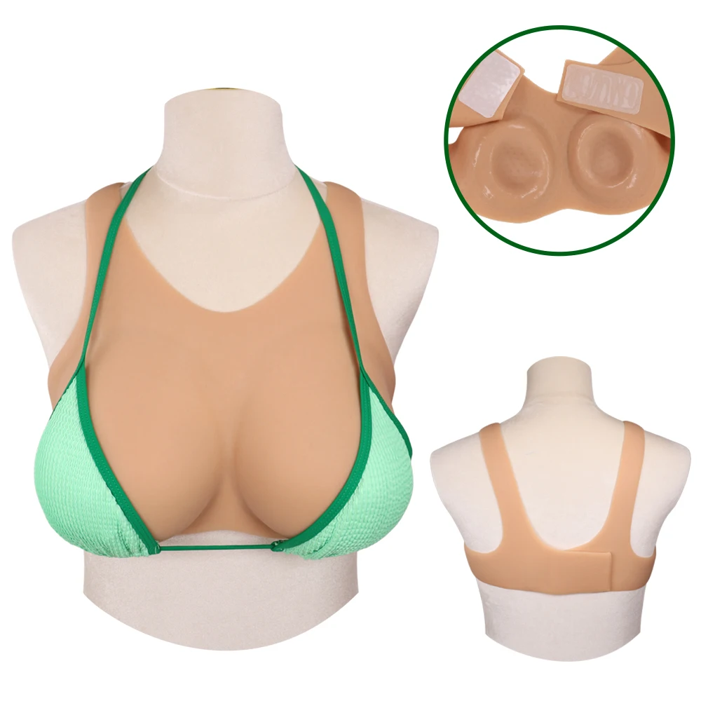 Silicone Breast Forms With Velcro Back Concave Design B-E CUP For Transgender Drag Queen Fake Boobs Prosthesis Easy Wear Cosplay