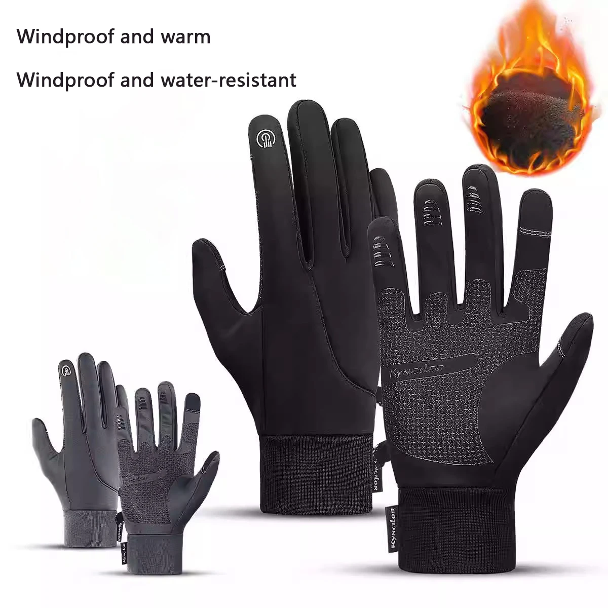 

Kyncilor Men Women Winter Motorbike Gloves Outdoor Motorcycle Sports Touch Screen Waterproof Fleece Ski Hiking Cycling Glove