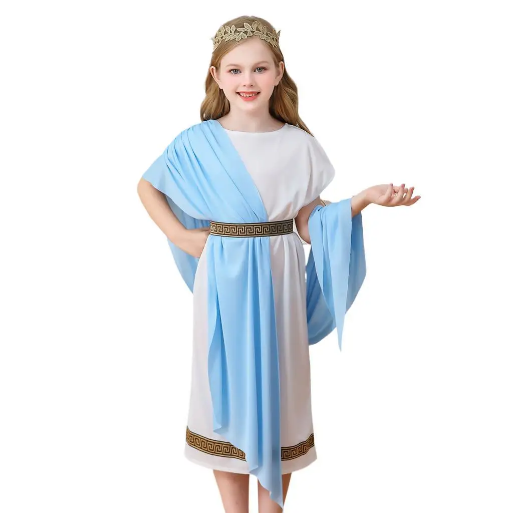 

Halloween Children's Costumes, Greek Mythology, Men's And Women's Skirts, White Roman Toga Robes, Carnival Costumes