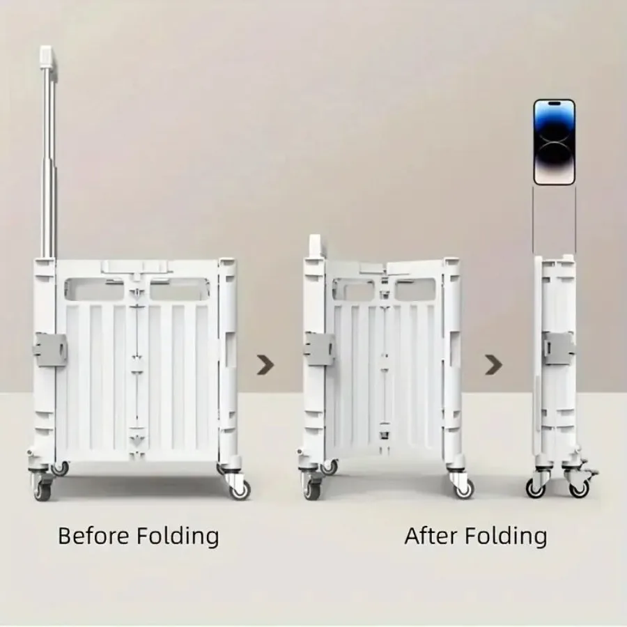 Składany wózek transportowy o dużej wytrzymałości, o dużej pojemności, składany wózek kempingowy na zewnątrz, przenośny wózek na kółkach do przechowywania dla Bea