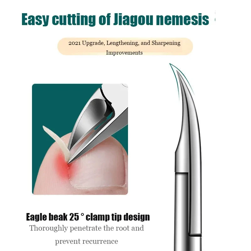 Newest Toe Nail Clippers Set Dead Skin Remove Nail Ingrown Nipper Cuticle Scissors Nail Cutter Paronychia Tool Pedicure Manicure