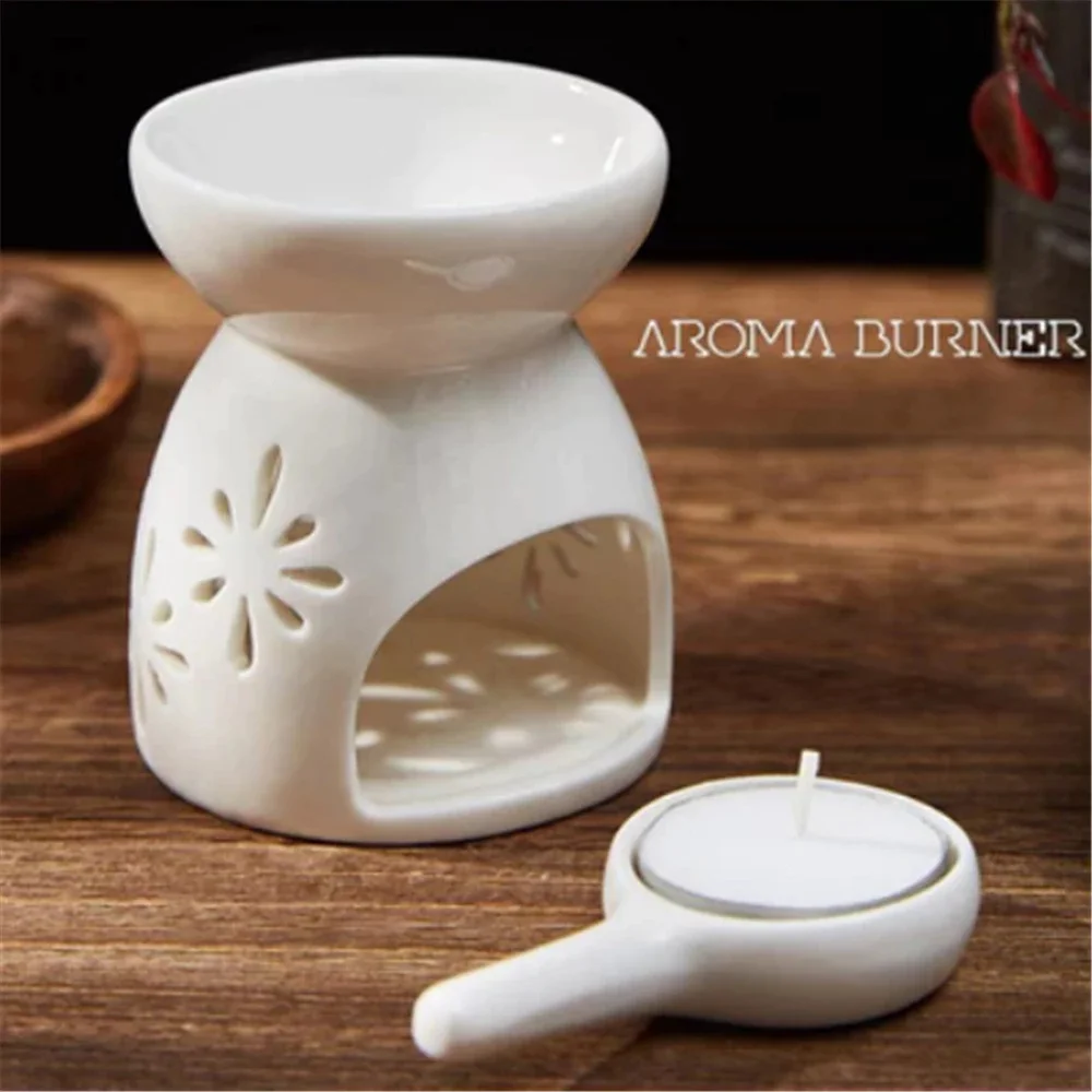 Tealight Candle Holder Essential Oil Burner Diffuser Incense Oil Burner Fragrance Night Lamp Ceramic Incense Burners