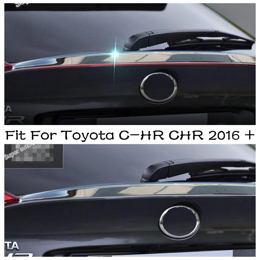 

Lapetus Chrome External Spare Parts For Toyota C-HR CHR 2016 - 2020 ABS Rear Door Tailgate Spoiler Strip Lid Cover Trim 1PCS