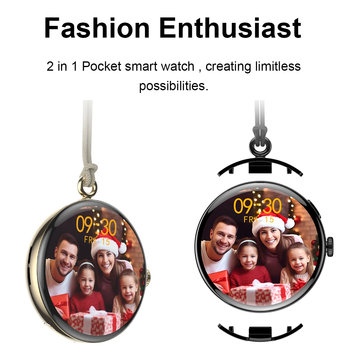 ساعة ذكية KAIMORUI-Pocket للرجال والنساء ، مكالمة بلوتوث ، معدل ضربات القلب ، جهاز مراقبة الصحة ، جهاز تعقب ، 2 في 1 ، LA99 ،