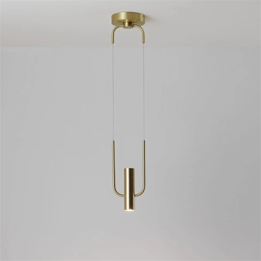 

Nordic long line hanging LED pendant lights bedroom bedside lamp living room chandelier restaurant single head pendant lamps