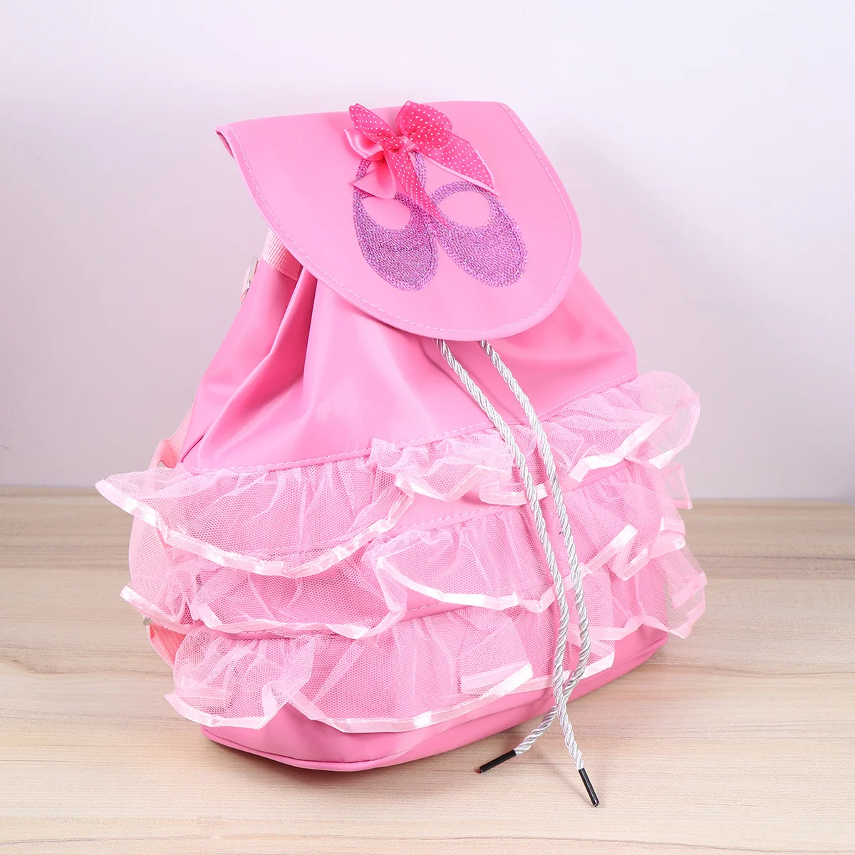 

Large Capacity Ballet Dance Bag Pink Tutu Dress Backpack Adjustable Shoulder Straps Girls Dancing Backpack Ballet Dance Bag