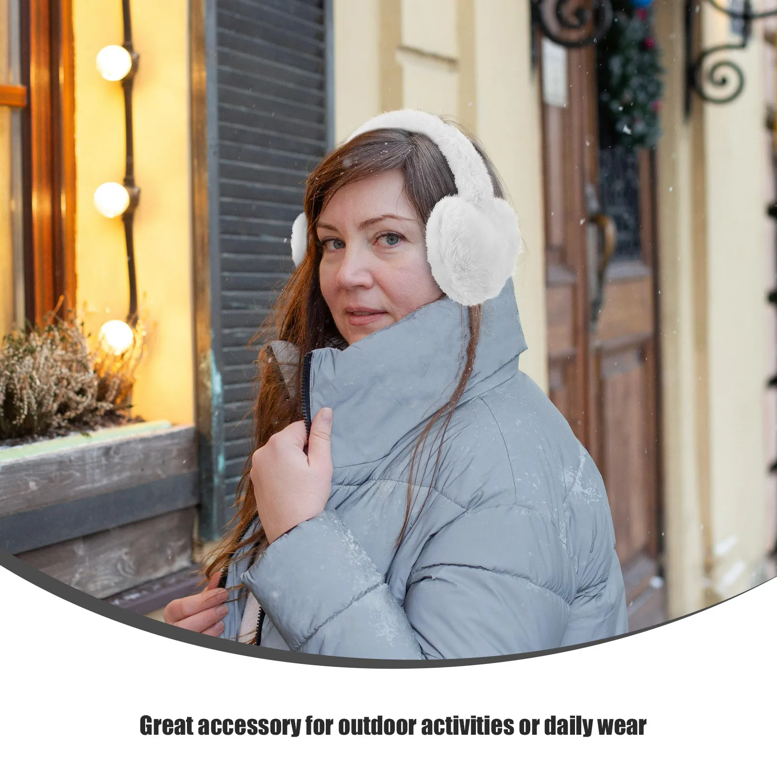 

Белые наушники с дизайном в виде сердца для женщин и девочек, теплые зимние наушники, легкие, уютные, для использования на улице, в офисе, в путешествиях, милые и стильные.