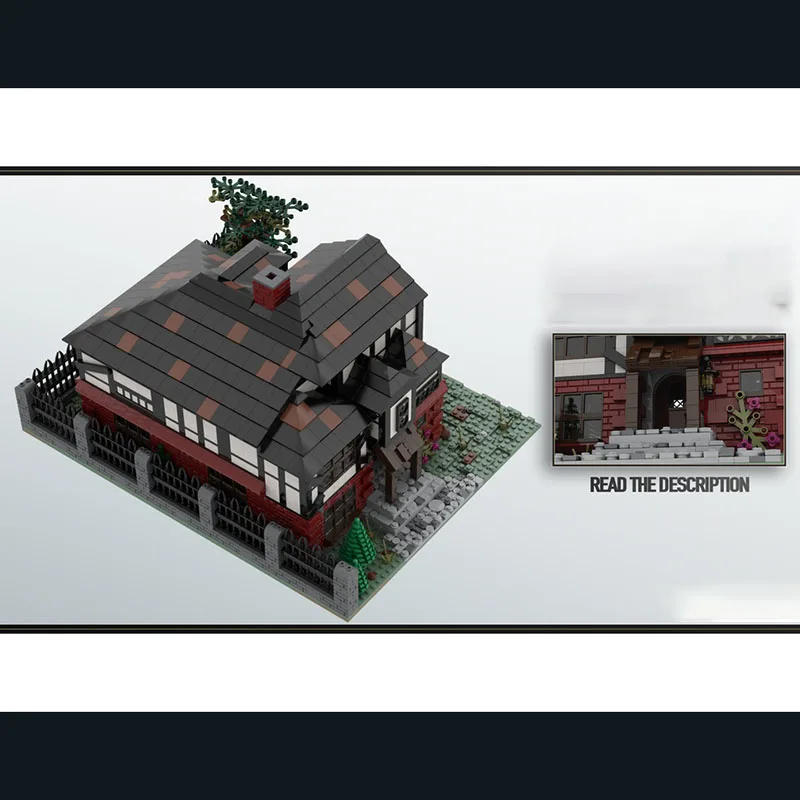 Novos blocos de construção moc, modelos de arquitetura medieval, mobiliário doméstico, brinquedos infantis, presentes, conjunto de montagem diy