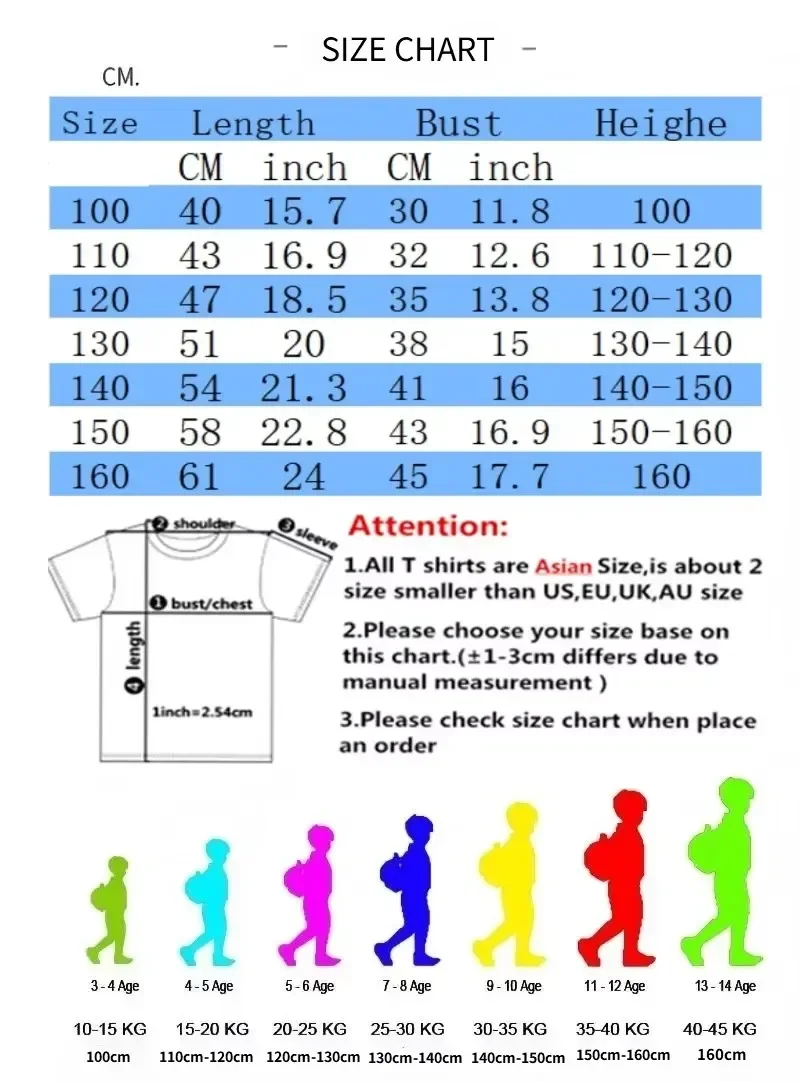 Klassisches Kinder-T-Shirt - Koreanischer Stil, trendiges, bequemes Kurzarm-T-Shirt aus 100% reiner Baumwolle für Jungen und Mädchen – Detail 3