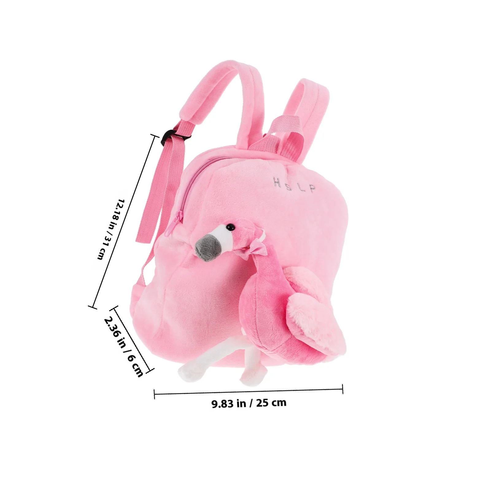 حقيبة ظهر فلامنغو للأطفال الصغار حقيبة مدرسية لرياض الأطفال لمرحلة ما قبل المدرسة للبنين والبنات حقيبة كتب للسفر والوجبات الخفيفة باللون الوردي