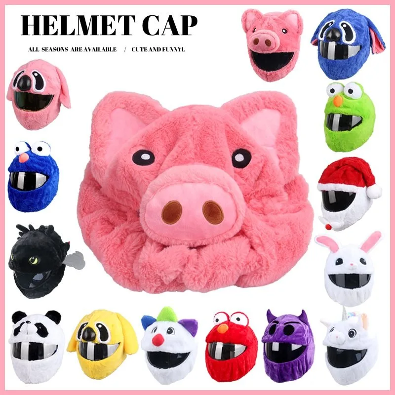 

Motorcycle Helmet Cartoons Plush Helmet Protective Cover Helmet Full Face Covers For Outdoor Fun Personalized Helmets Christmas