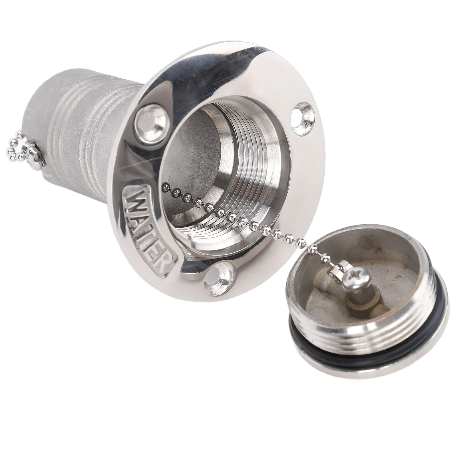 

Boat Deck Fuel Filler Highly Polished Fade Proof Easy Installation 38mm Deck Fuel Filler 316 Stainless Steel for Yacht