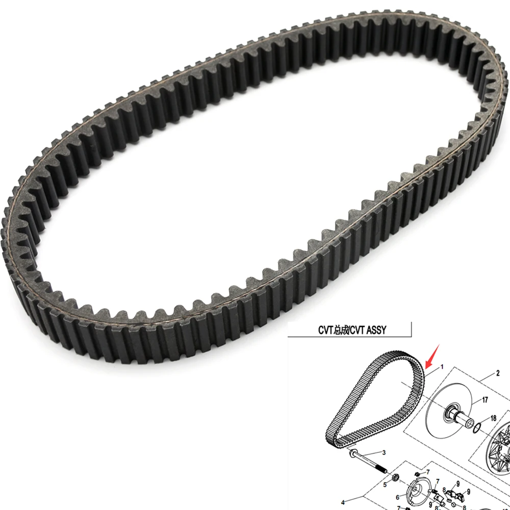 

ATV UTV Drive Belt For CFMOTO CForce 1000, UForce 1000/XL, ZForce 950 1000 CVT Clutch V-Belt Replaces OEM 0JWA-055000-1000