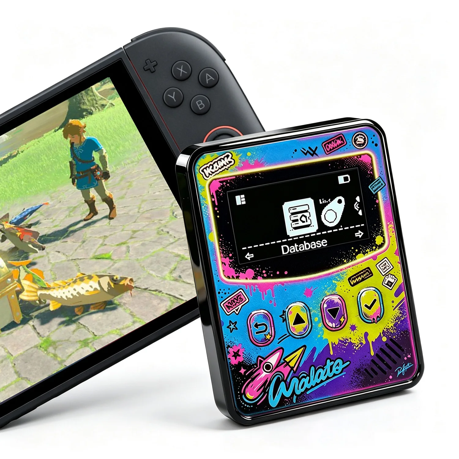 NFCTOOL Graffiti style NFC Smart Simulator For Amiibo Emulator  OLED Button Enhanced Range Type-C Charging for Switch/Switch 2