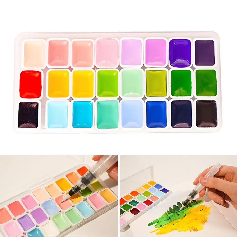 24 Colors Watercolors Paint Se - đánh giá và giá Watercolor Paint Set Solid Pigment