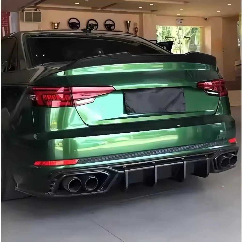 

High Quality SD Style Dry Carbon Fiber Rear Diffuser and Rear Lip Body Kit Upgraded and Modified for the 2019 Audi S4 B10