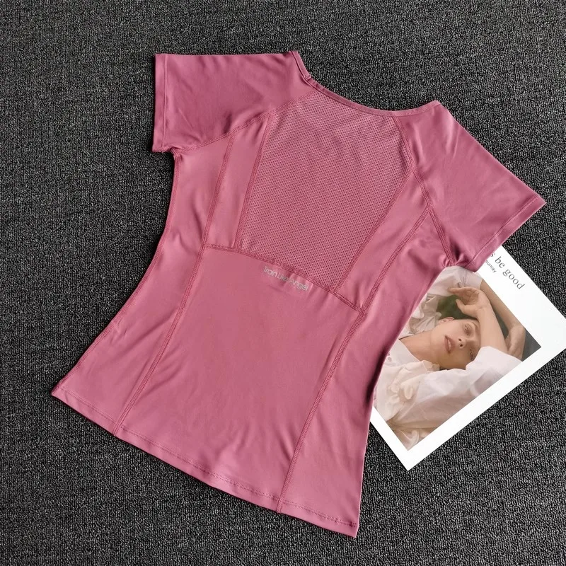 Outdoor Sports Shirt Sportswear Yoga Wear Women's Sports T-Shirt Fitness Clothes Running Yoga Top Female Workout Tops T-shirt image 6