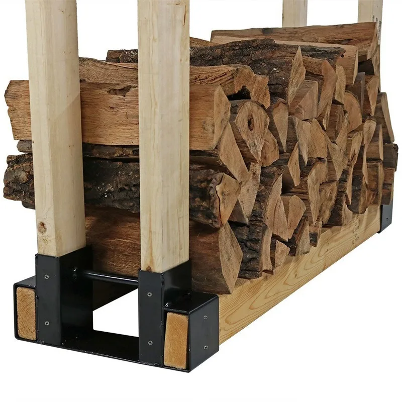 Heavy Duty Firewood Storage Rack, Indoor Outdoor Log Holder for Fireplace Wood Storage