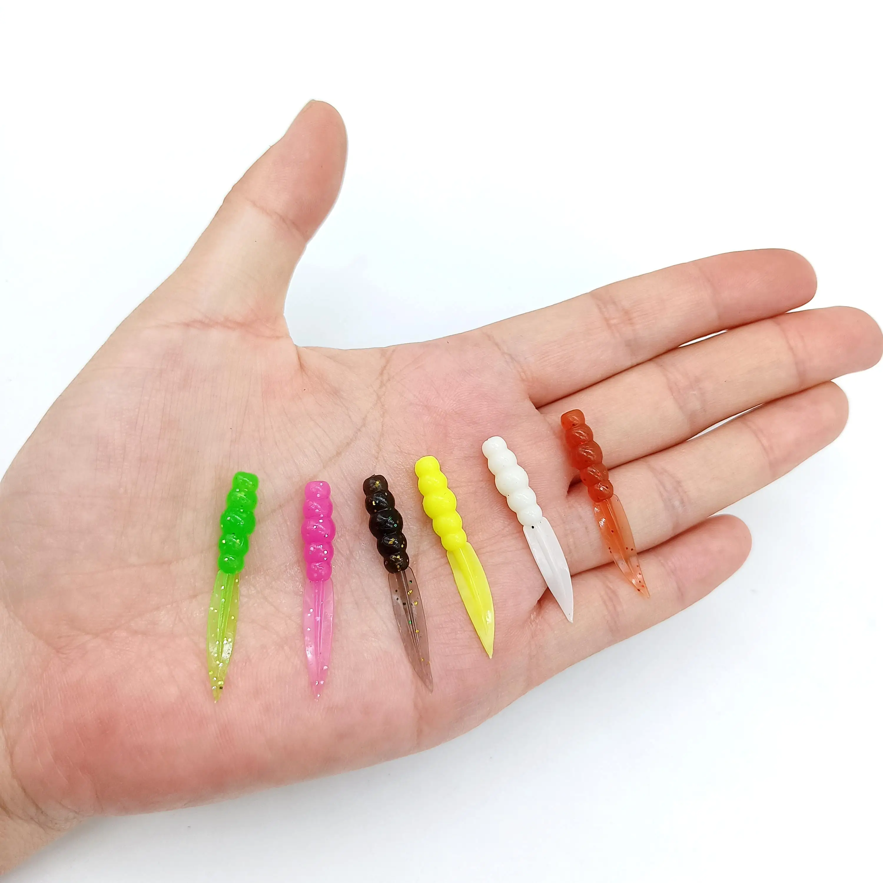 DUODUOYU 20PCS Neue Mini Weiche Angeln Locken 0,3g/35mm Silikon Köder Swimbait Wobbler Wurm bass Karpfen rockfishing Angelgerät – Detail 9