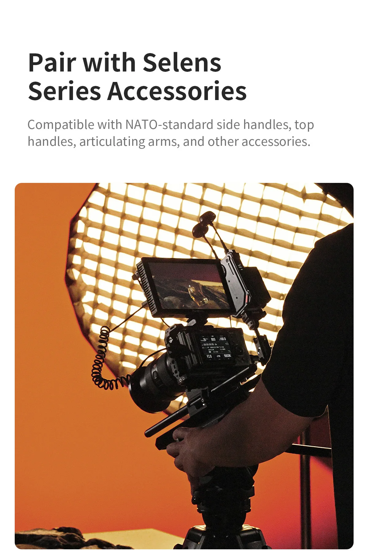 Selens Alu-Legierung Q-Lock Mini Schnellmontage-Kit mit mehreren 1/4-, 3/8- und ARRI-Positionierungslöchern für NATO-Verlängerungen an Käfigen, Magic Arm – Detail 6