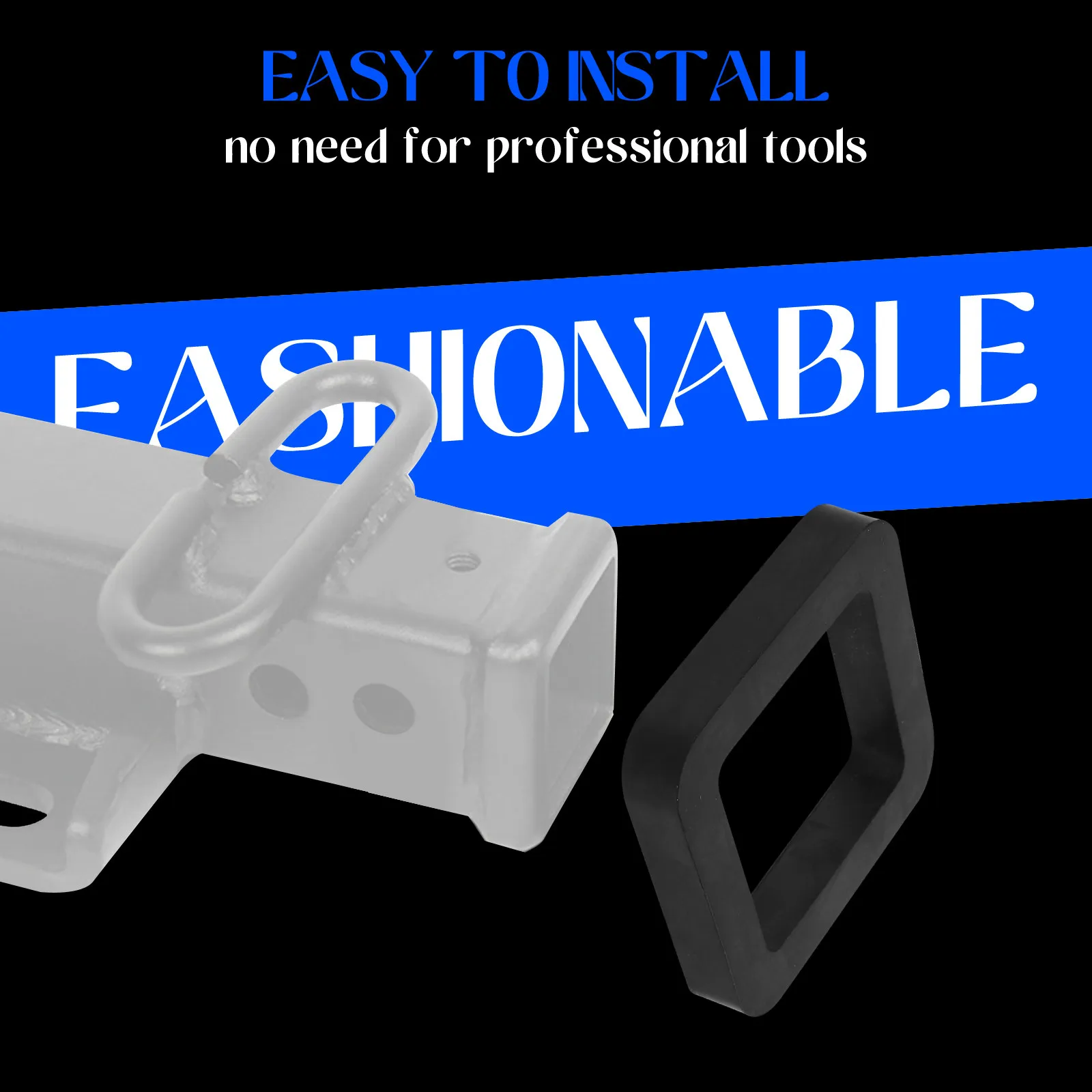 

2Pcs Trailer Tow Hitch Pads Rubber Hitch Receiver Cushion Pads Buffer for Truck Trailer Receiver Accessories