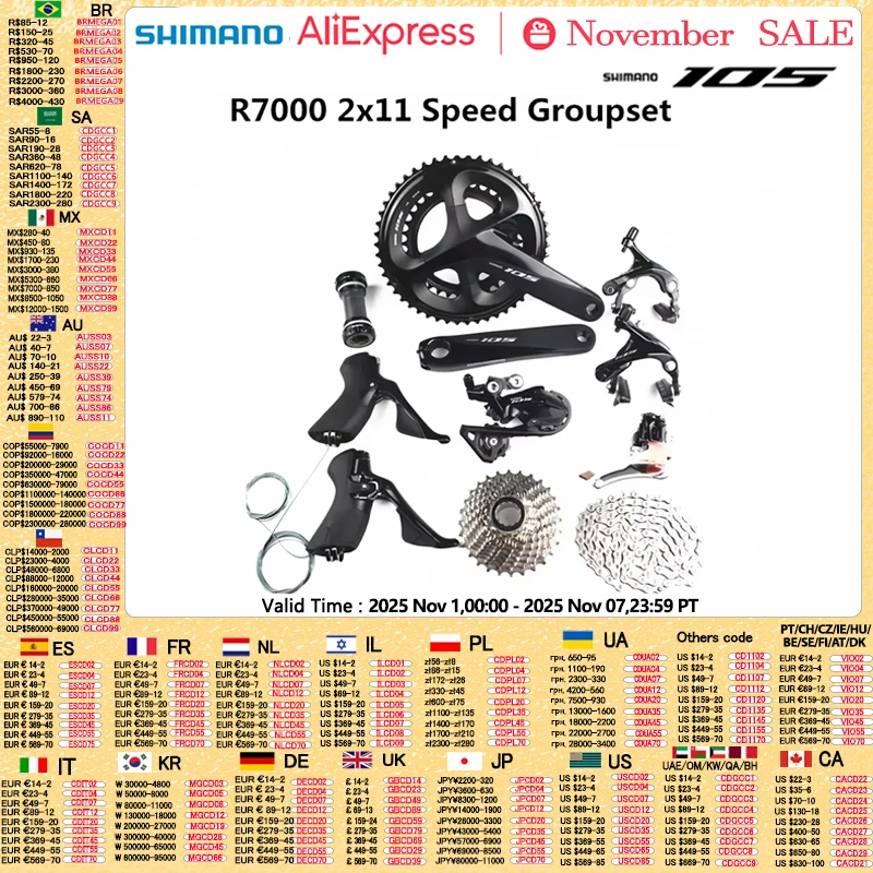 yZ[zV}m 105 R7000 O[vZbg 2x11 Xs[hZbg R7100 NNZbg 50-34T 52-36T [hoCN]ԃLbgO[vZbgAbvO[h 5800