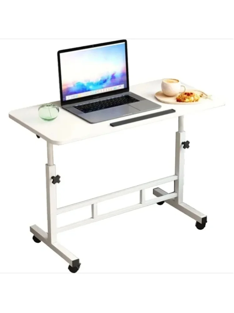 Tragbarer Laptop-Tisch für das Bett, kleiner Computertisch, höhenverstellbarer mobiler Stehpult mit Rollen, Rolltisch für Sofa, Schlafzimmer, Home-Office