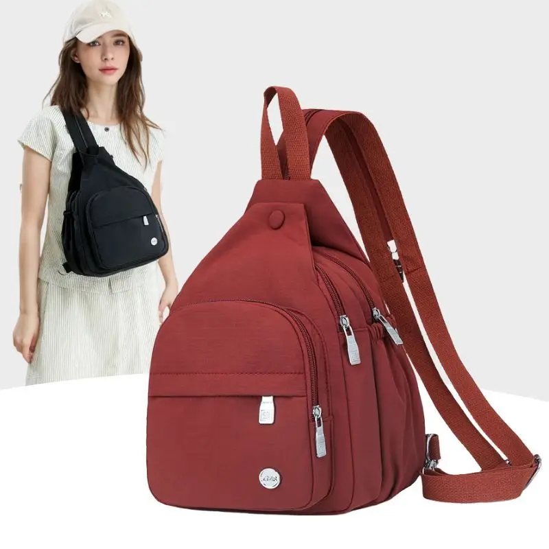

Multifunctional Fashion Women's Backpack, Purse Chest Bag, Crossbody Shoulder Bag, Water-Resistant Nylon Material