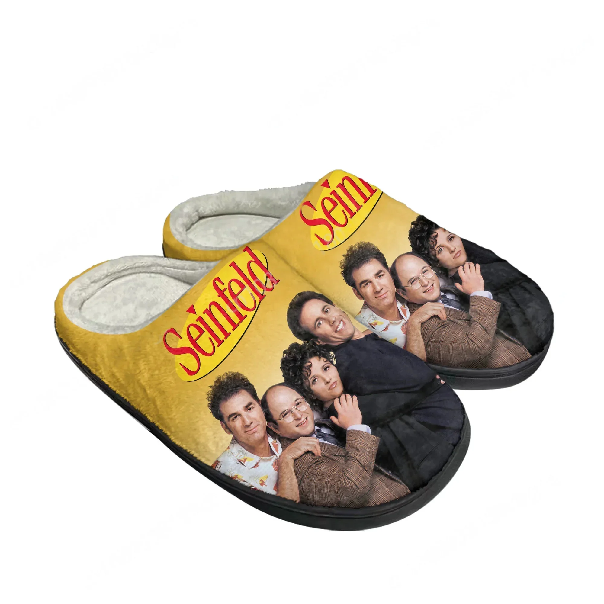

Домашние хлопковые тапочки Seinfeld Sitcom для мужчин и женщин, плюшевые, для спальни, повседневные, теплые, термостойкие, для дома, с возможностью индивидуального дизайна (DIY)