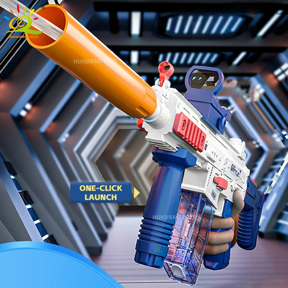 HUIQIBAO ไฟฟ้ารอยแผลเป็น Aduto น้ําปืนยิงเกมยิงฤดูร้อนชายหาดกลางแจ้งน้ําต่อสู้แฟนตาซีของเล่นเด็กของขวัญ