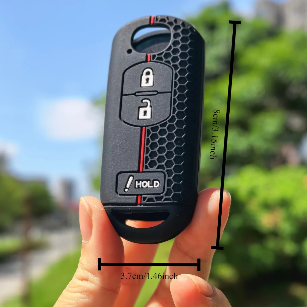 Soft Silicone Rubber Car Key Cover Case Fit for Mazda 2 3 5 6 8 Atenza CX5 CX-7 CX-9 MX-5 RX Smart 2/3/4 Buttons Key Case Shell view 2