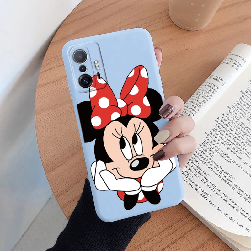 Anime Case For Xiaomi Mi 11 11T Bags Mi11T Pro Back Cover Couple Mickey Mouse Minnie Soft TPU Cute Coque For Xiaomi Mi 11T Mi11