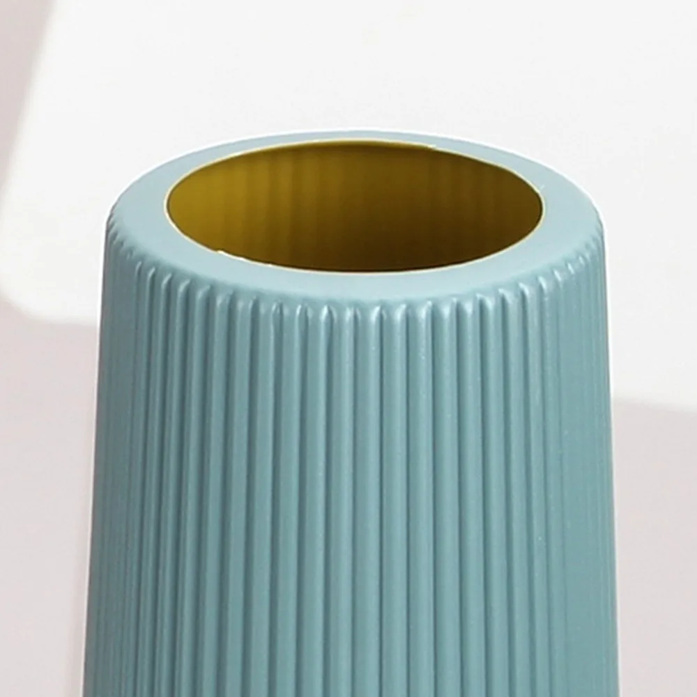 Plastic Flower Vase Fashion Nordic Style Imitation Ceramic Flower Pot Modern Anti Fall Flower Arrangement Living Room