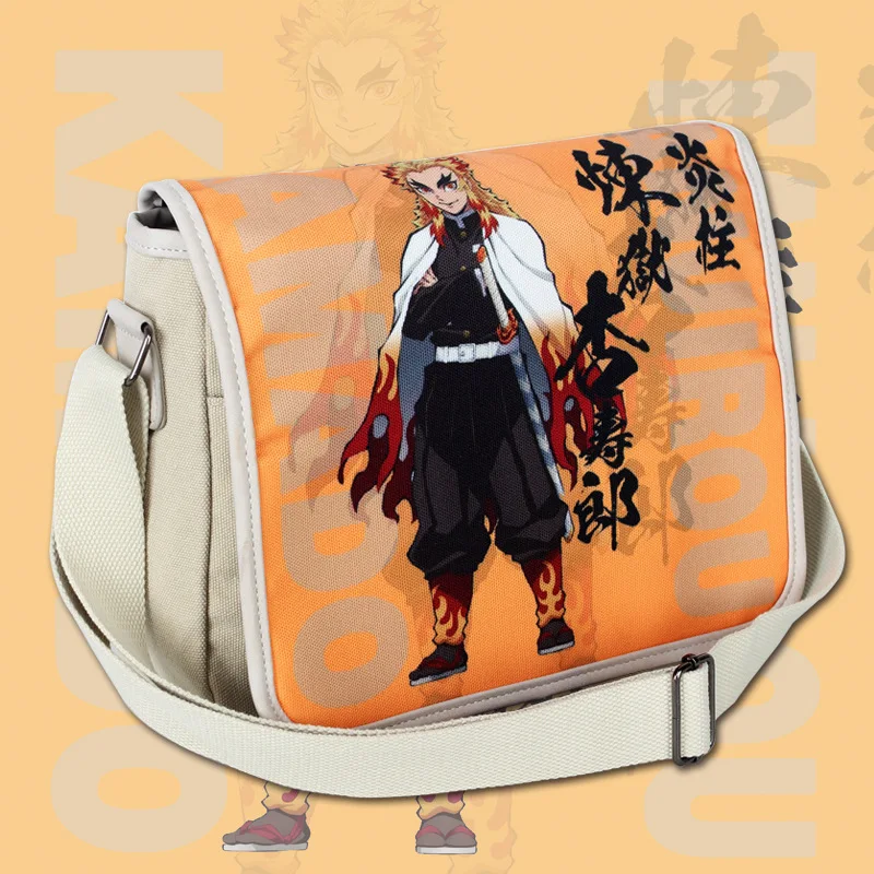 

Demon Slayer kimetsu no yaiba Anime Canvas Waist Bag Zipper Fanny Pack Chest Bag Crossbody Shoulder Bags Casual Travel Schoolbag