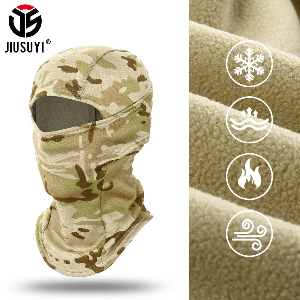 Winter Camouflage Balaclava Airsoft Tactical Helmet Hats Windproof Full Face Mask Ski Paintball Men Women