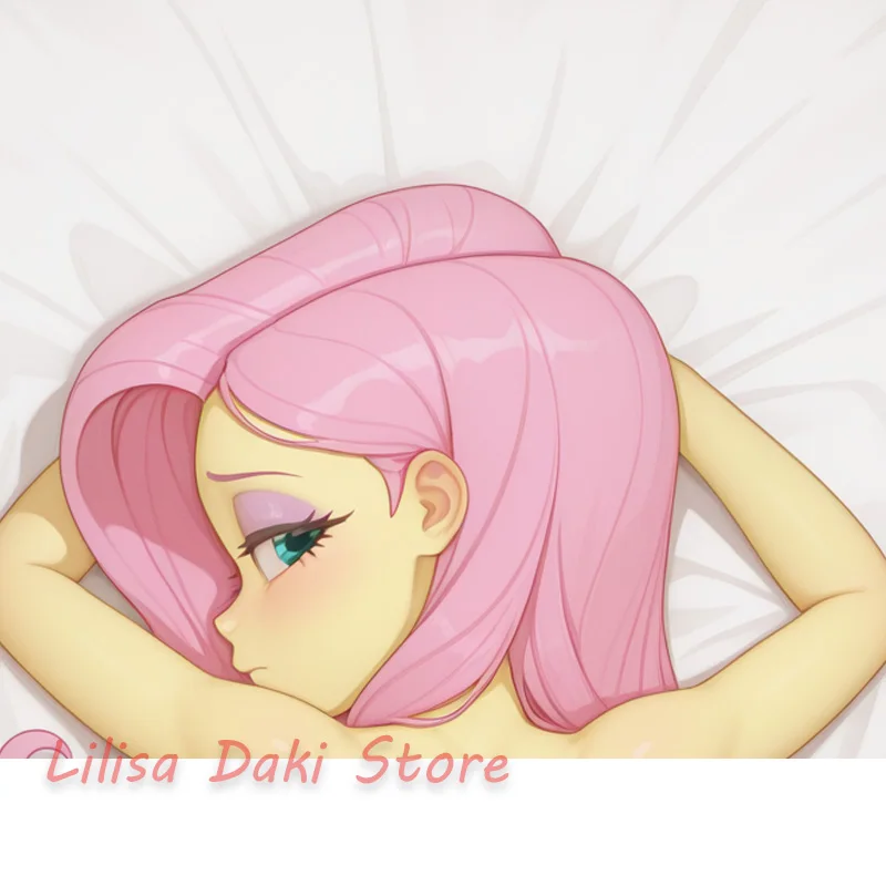 Dakimakura Fluttershy Body Pillow Cover Double-Sided Print Anime Life-Size Pillowcase Gifts