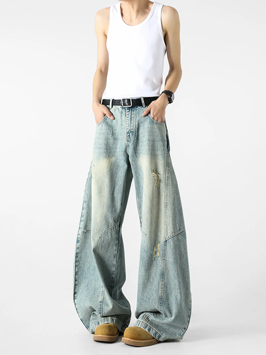 

Джинсы Boyue в американском ретро-стиле с принтом «бананы», модные повседневные свободные джинсовые брюки для мужчин и женщин, осенняя коллекция