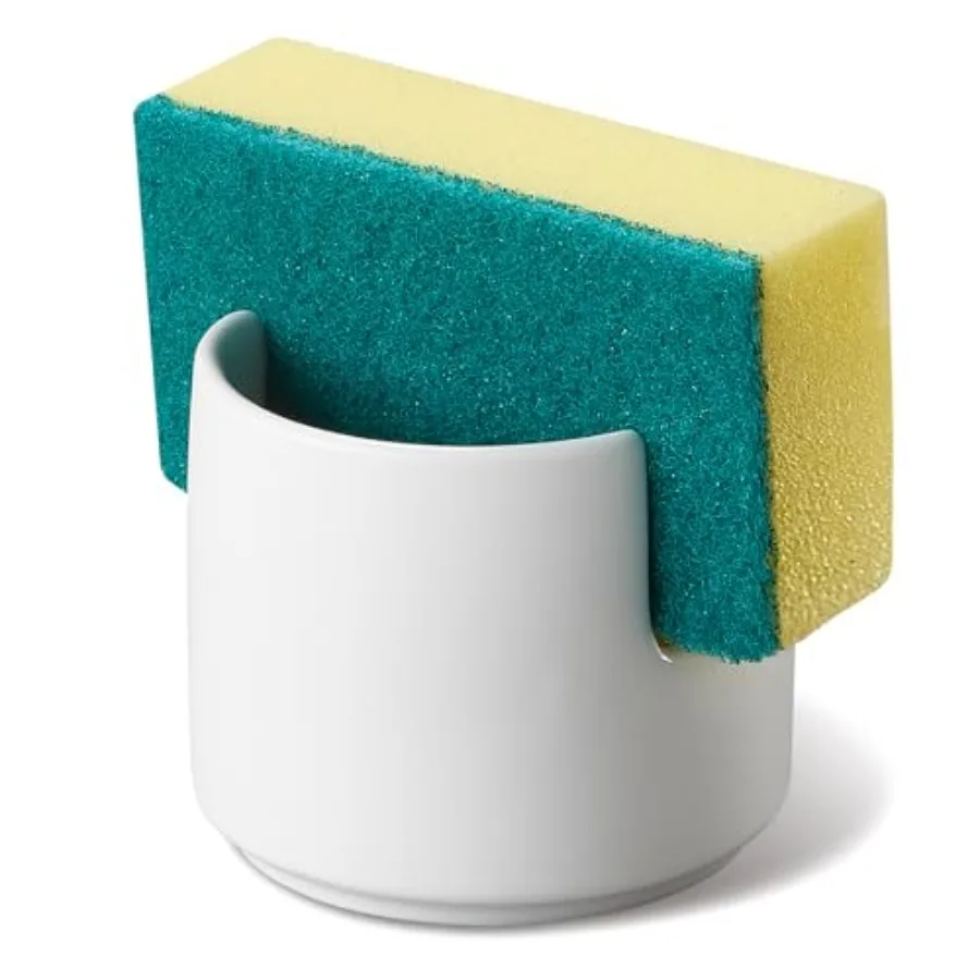 ONEMORE ceramic sponge holder with drainage for UK kitchens
