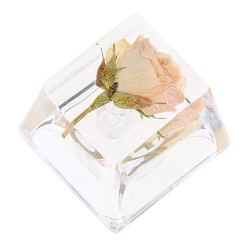 Epoxy Translucent Keycaps Dry Flowers Backlight Keycap for Mechanical Keyboard