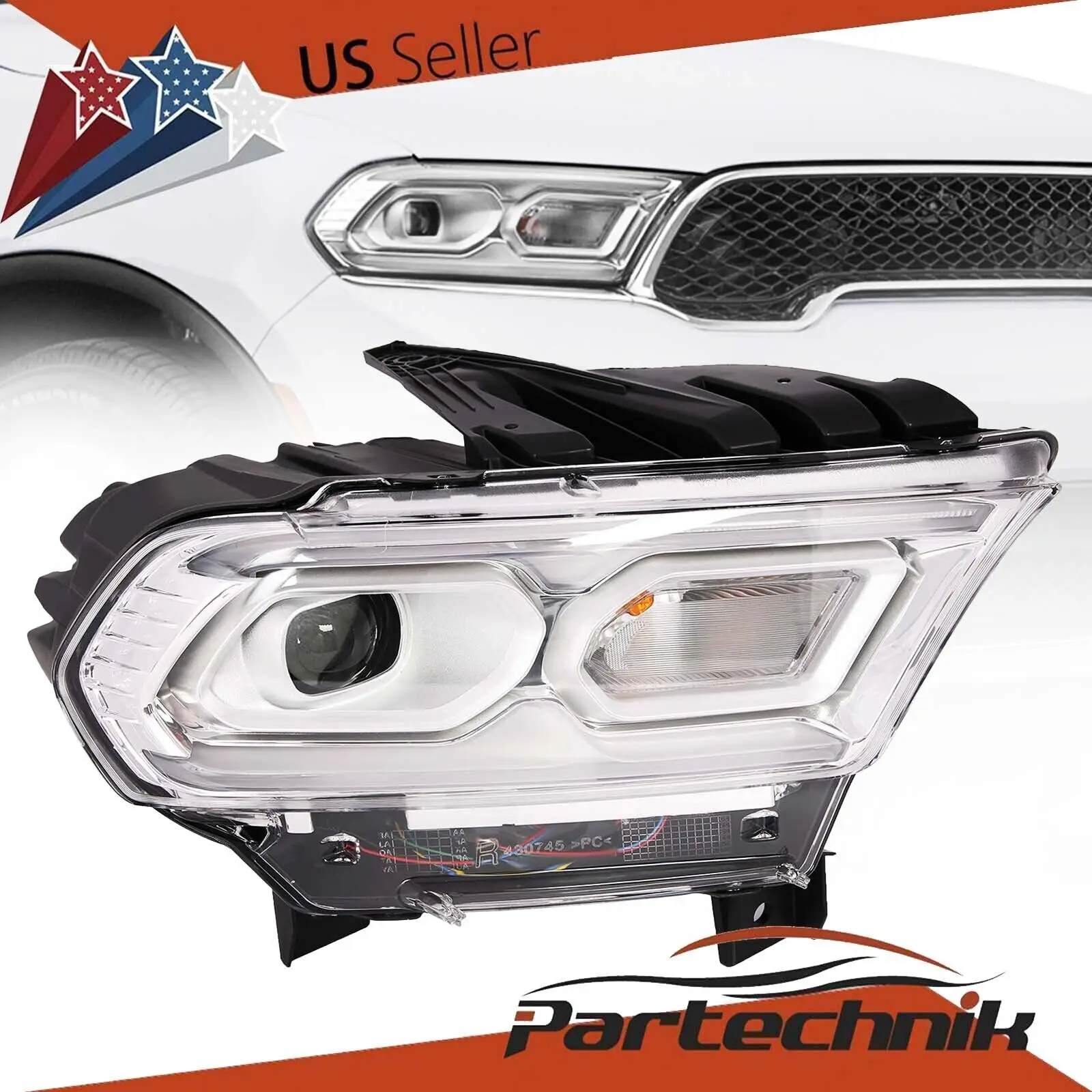 

LED Headlight Assembly For 2021-2022 Dodge Durango Car Headlamp Driver/Passenger Side Lighting Auto Accessories