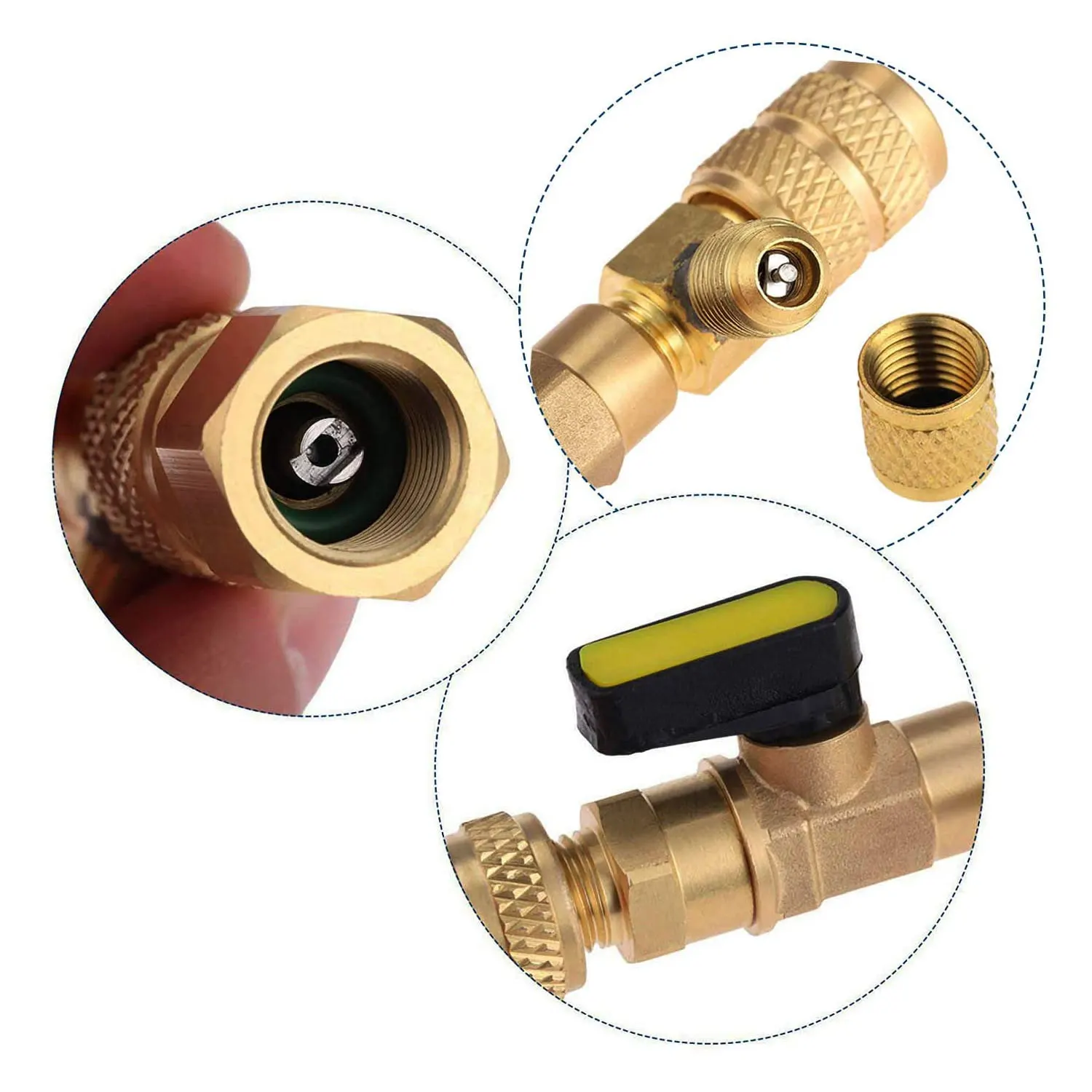 NEUER Ventileinsatz-Entferner/-Installer mit Doppelgröße SAE 1/4 & 5/16 Anschluss Klimaanlagen-Reparaturwerkzeuge für HVAC R32 R410A – Detail 4