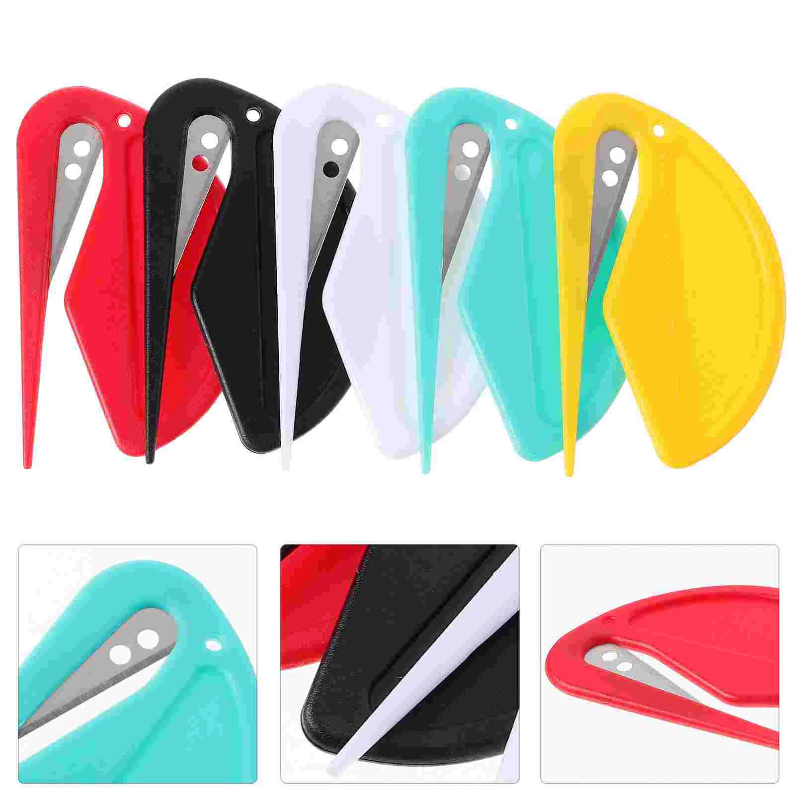 5 Pcs Portable Letter Opener Envelope Slitter Metal for Women Package Opening Tool Mini Cute Knives Paper