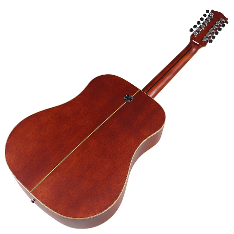 STOCK Natural Color Spruce Top Guitar Back and Side Matte Finish Full Size Design 41 Inch 12 String guitar